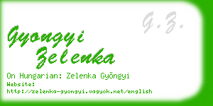 gyongyi zelenka business card